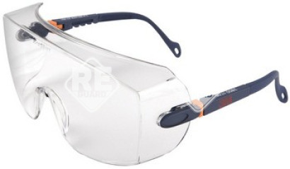 3M 2800 Szemüvegre vehető,víztiszta,karcálló,állítható szár+lencse