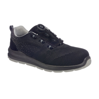 Portwest Compositelite Wire Lace Biztonsági Trainer S1P Fekete/Szürke 36