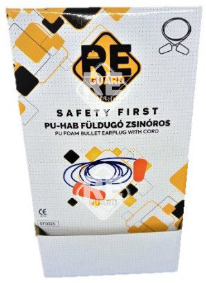 Safety First PU-hab füldugó zsinóros narancs