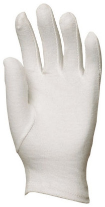 Varrott pamut boy kesztyű, fehér, kézháton csuklógumis 6