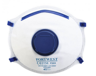 FFP2 szelepes Dolomit légzésvédő maszk fehér (10 db)
