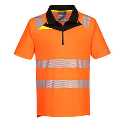 DX412 - DX4 Hi-Vis póló S/S Narancs/Fekete 4XL