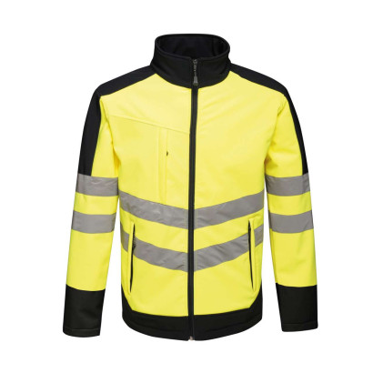Kabát Retra 625, 3 rétegű, férfi, softshell, sárga/navy 2XL