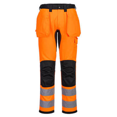 WX2 Hi-Vis nadrág lezippzározható lengőzsebbel Narancs/Fekete 28