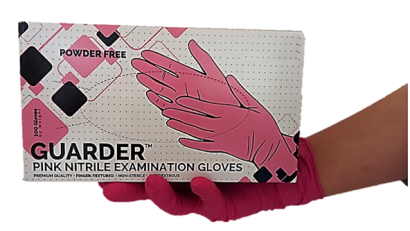 GUARDER Nitril Pink 3,4g púdermentes kesztyű XS