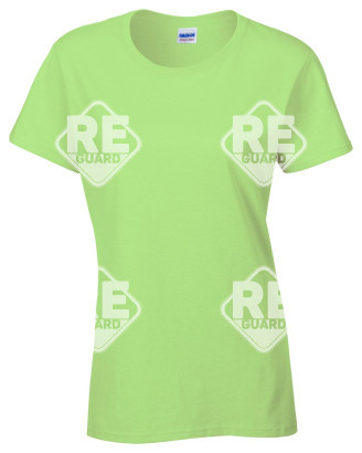 Póló Gildan 5000 női, környakas, pamut, mint green, 2XL
