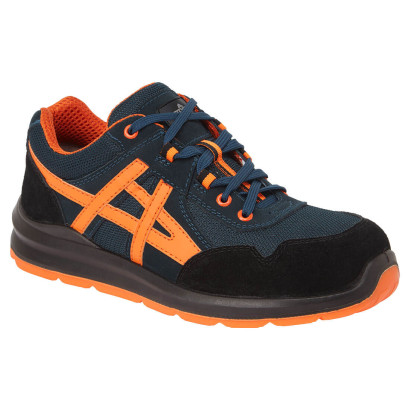 Acél, bőr trainer S1 FO SR Kék 41