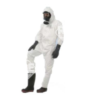 Sprayguard overall, kapucnis, cipővédővel, ESD talp, ujjakasztós fehér S