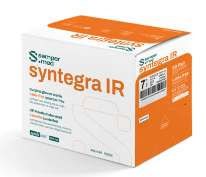 SEMPERMED® Syntegra IR, púder és latex mentes steril kesztyű 6