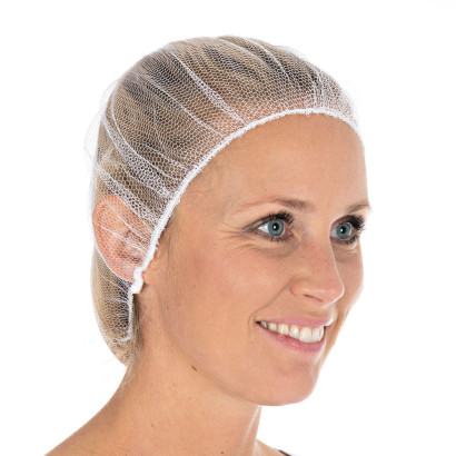 Hajháló necc anyagból Honeycomb | nylon fehér 53cm