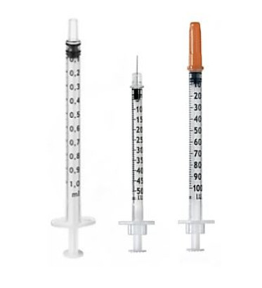 Fecskendő 3r. 1ml insulinos 29G 1/2 tűvel CH
