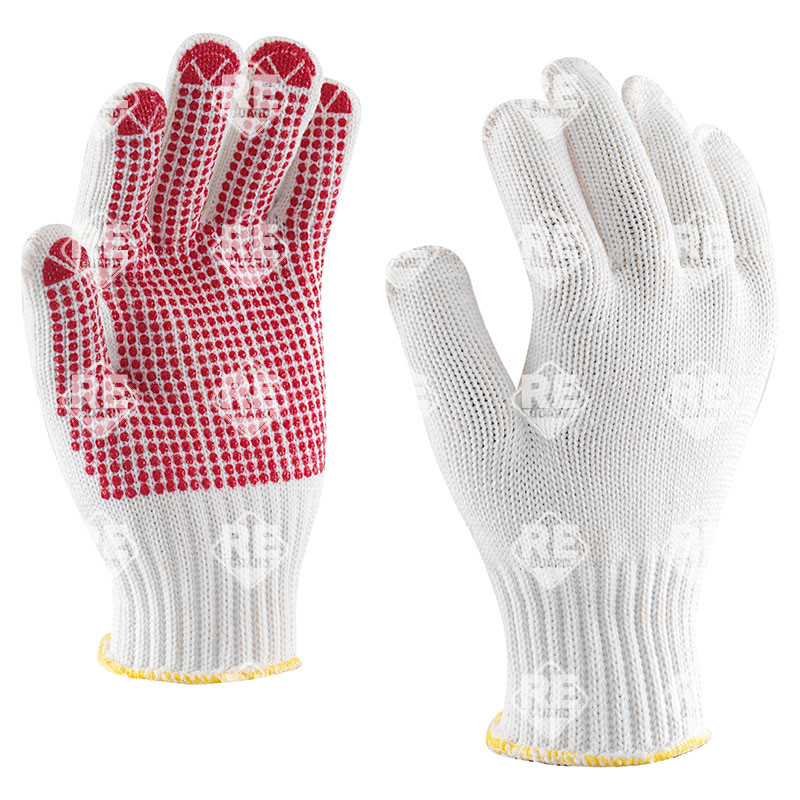 Pontozott kesztyű, 8, kopásálló