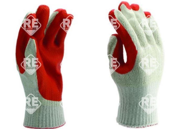 Kötött kesztyű vágásbiztos vulkanizálttenyérrrel, 9, 7 tűfinomságú