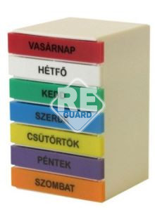 Gyógyszeradagoló doboz heti/fiókos