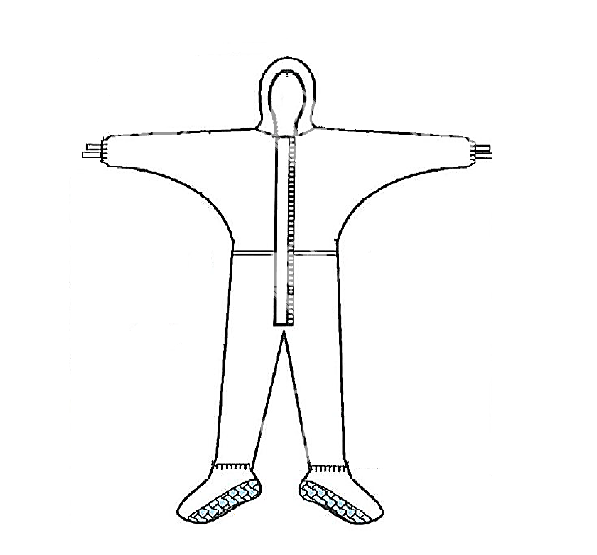 Sprayguard kapucnis overall, integrált antisztat. csizmával (Kat.III, 4b/5/6) M