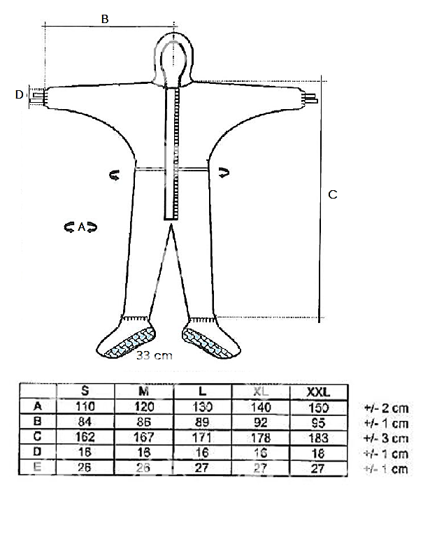 Sprayguard kapucnis overall, integrált antisztat. csizmával (Kat.III, 4b/5/6) M