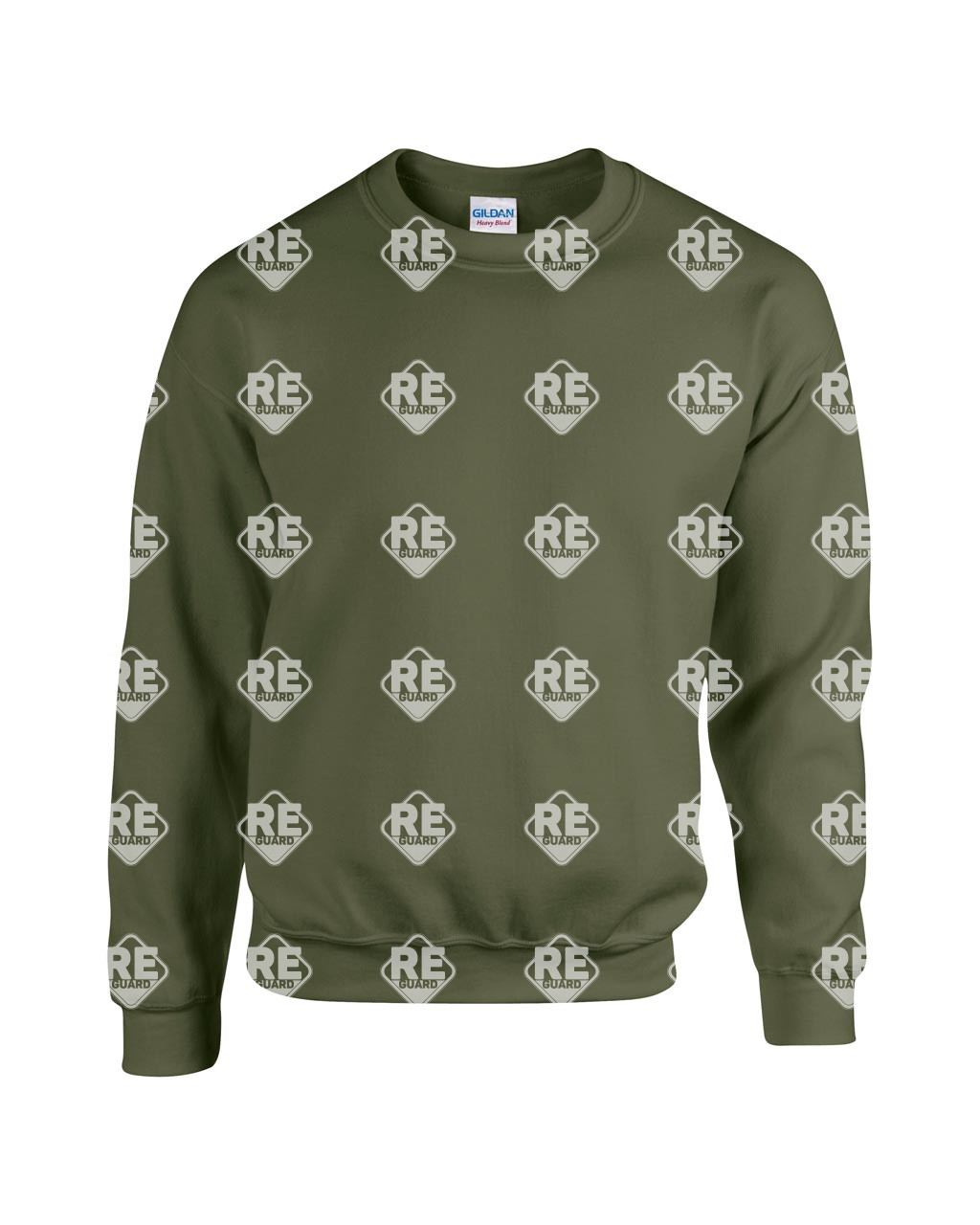 Pulóver Gildan 18000 környakas, kevertszálas, ash 2XL