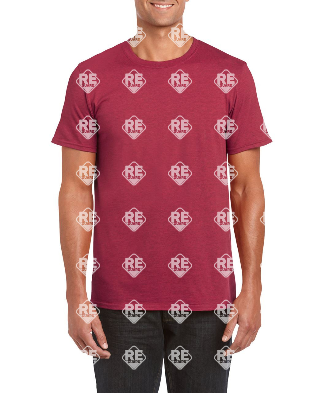 Póló Gildan 64000 környakas, pamut, antik cherry red 2XL