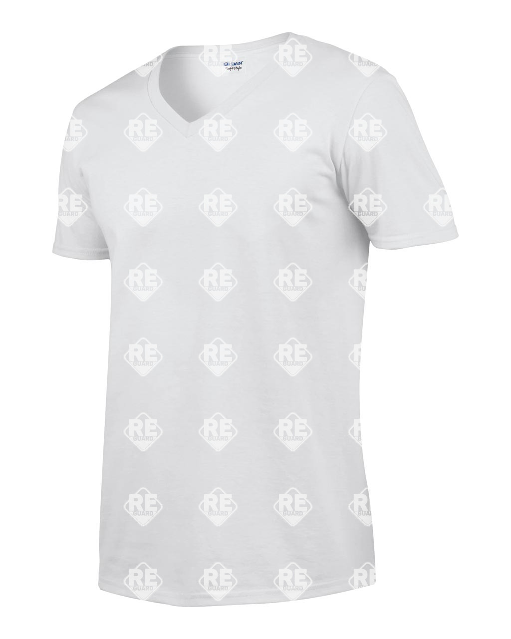 Póló Gildan 64V00 V-nyakú, pamut, fekete, 2XL