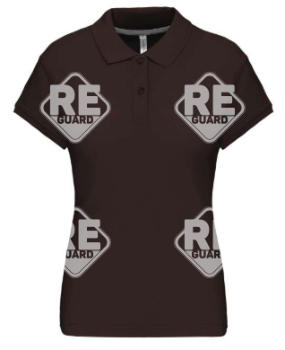 KA242 női pique póló galléros fekete 2XL