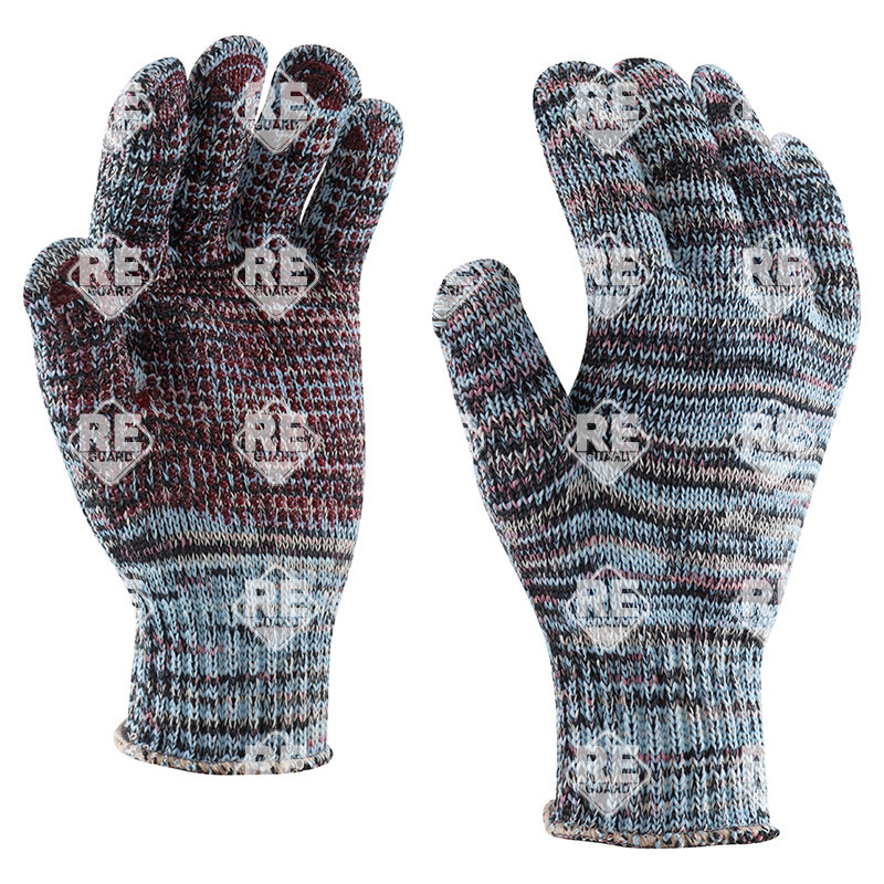 Pontozott kesztyű, 7, kopásálló, cirmos