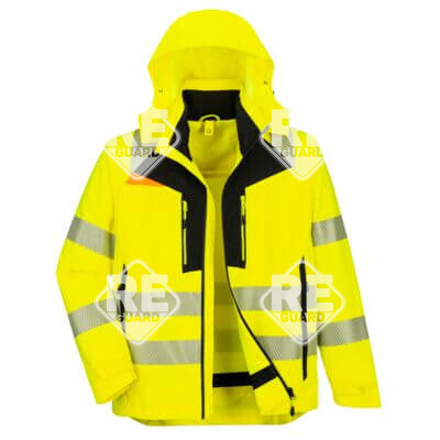 DX4 Hi-Vis 4 az 1-ben kabát Narancs/Fekete 2XL