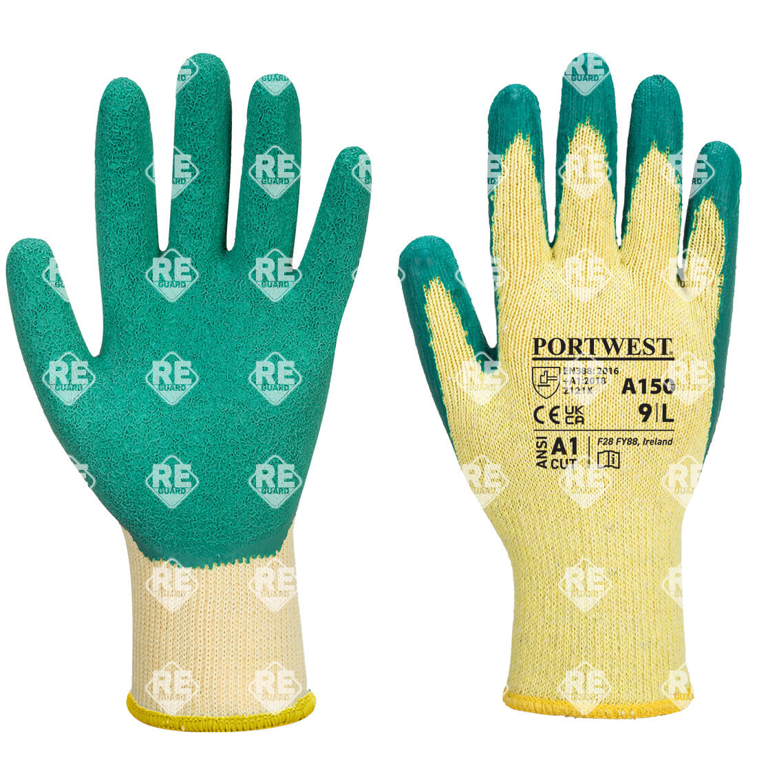 Classic Grip latex kesztyű zöld L