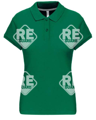 KA242 női pique póló galléros fekete 2XL