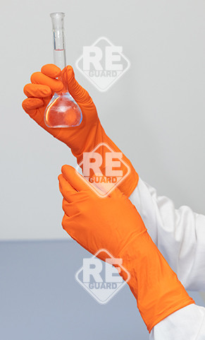 SHIELDskin ORANGE NITRILE 300 mv.kesztyű pm 50db/doboz XS