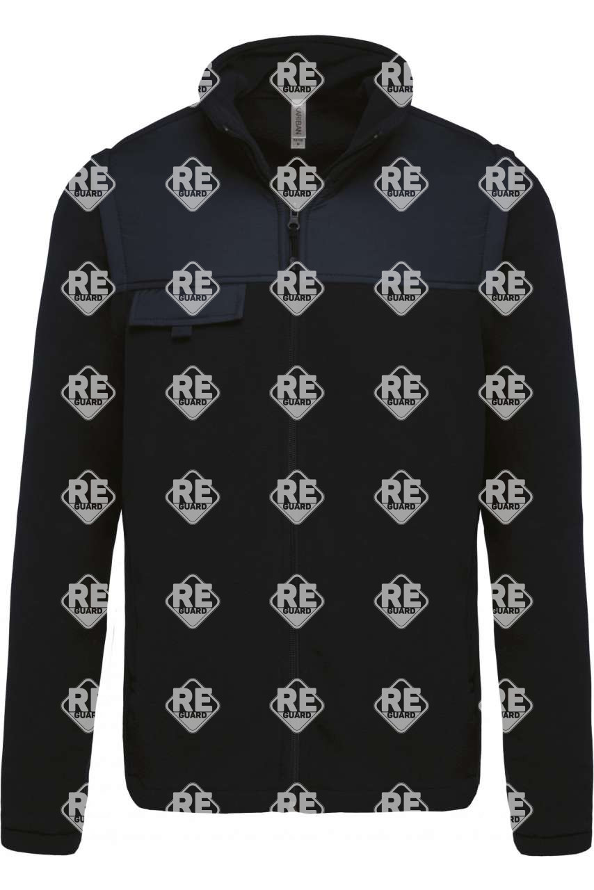 Mikropolár kabát levehető ujjal, fekete 3XL