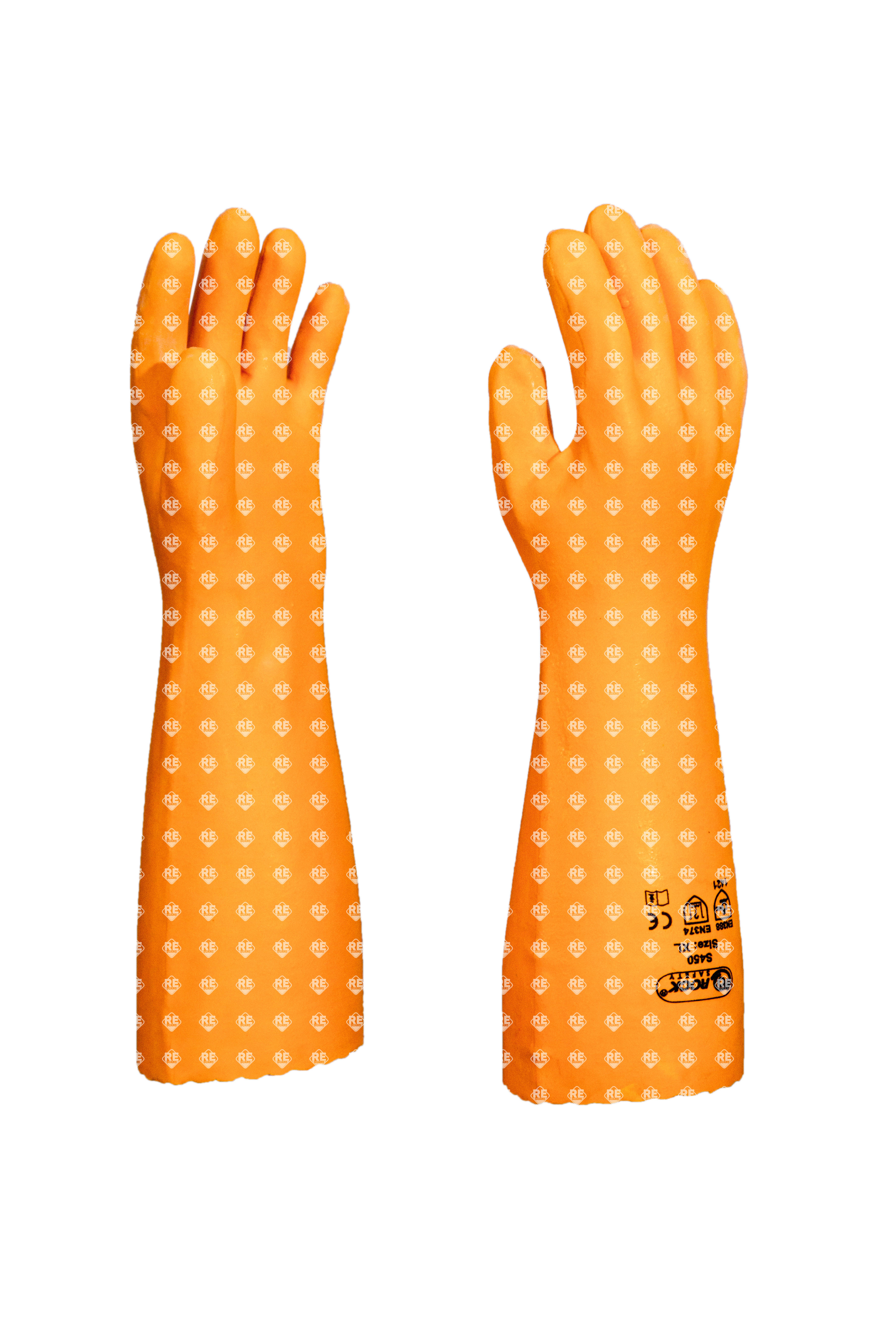 Latex mártott kesztyű, L, saválló