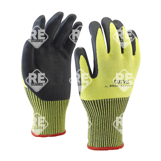 Vágásbiztos szerelőkesztyű, mikro habnitriltenyérmártással, 7