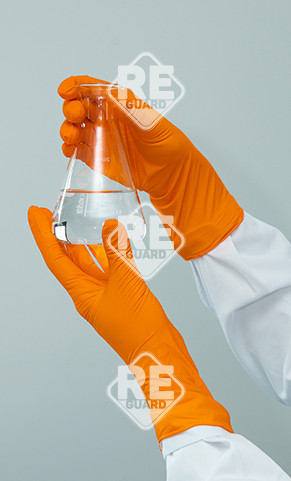 SHIELDskin ORANGE NITRILE 260 mv.kesztyű pm 90db/doboz XS