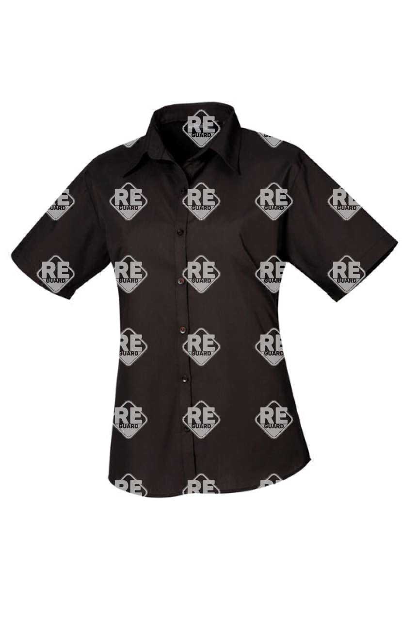 Ing Premier 302 női, rövid ujjú, puplin fekete 2XL