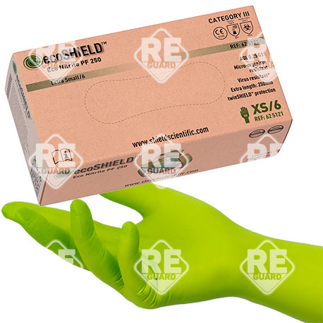 ecoSHIELD Eco Nitrile PF 250 mv kesztyű pm 150db/doboz XS