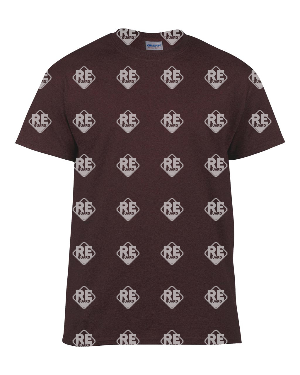 Póló Gildan 5000 környakas, kevertszálas, antik cherry red, 2XL