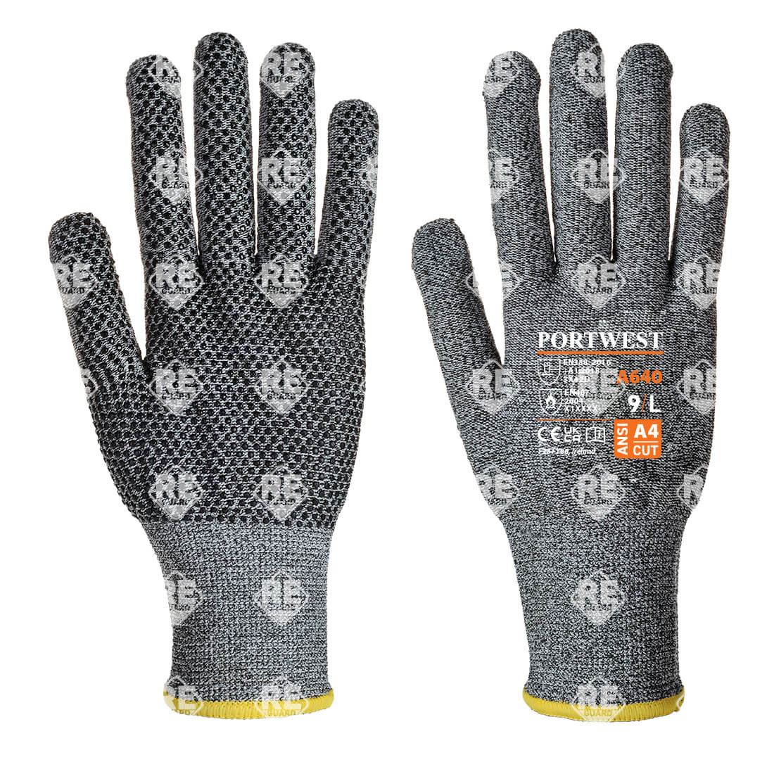 Sabre pontozott vágásbiztos kesztyű szürke L