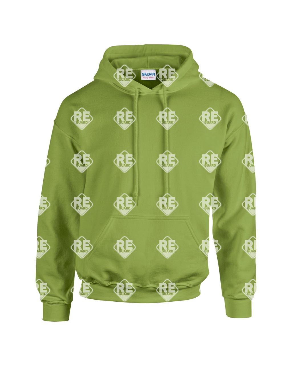 Pulóver Gildan 18500 kapucnis, kevertszálas, kenguruzsebes, antik cherry red, 2XL