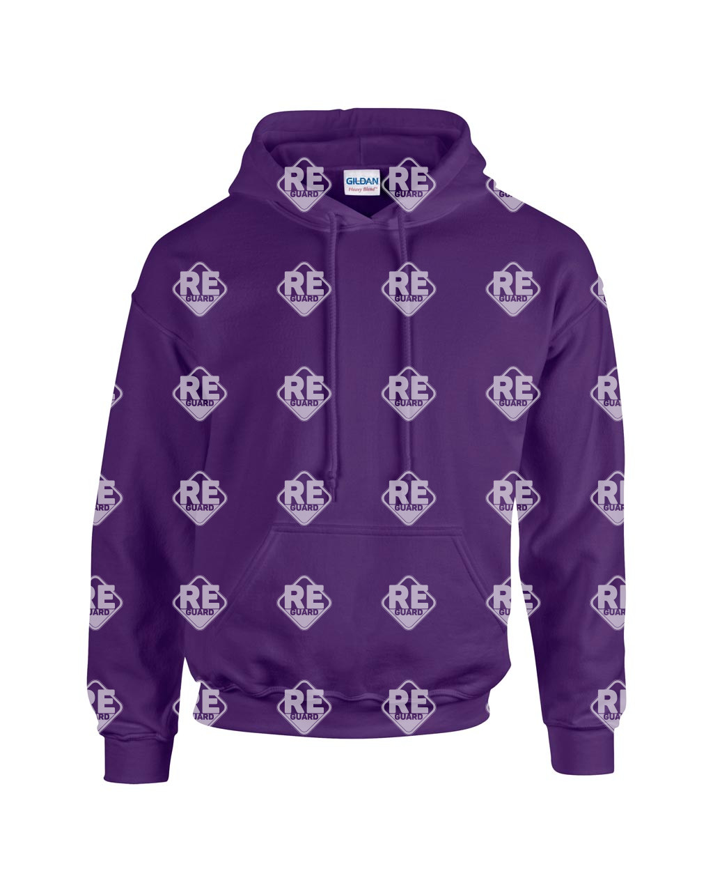Pulóver Gildan 18500 kapucnis, kevertszálas, kenguruzsebes, antik cherry red, 2XL