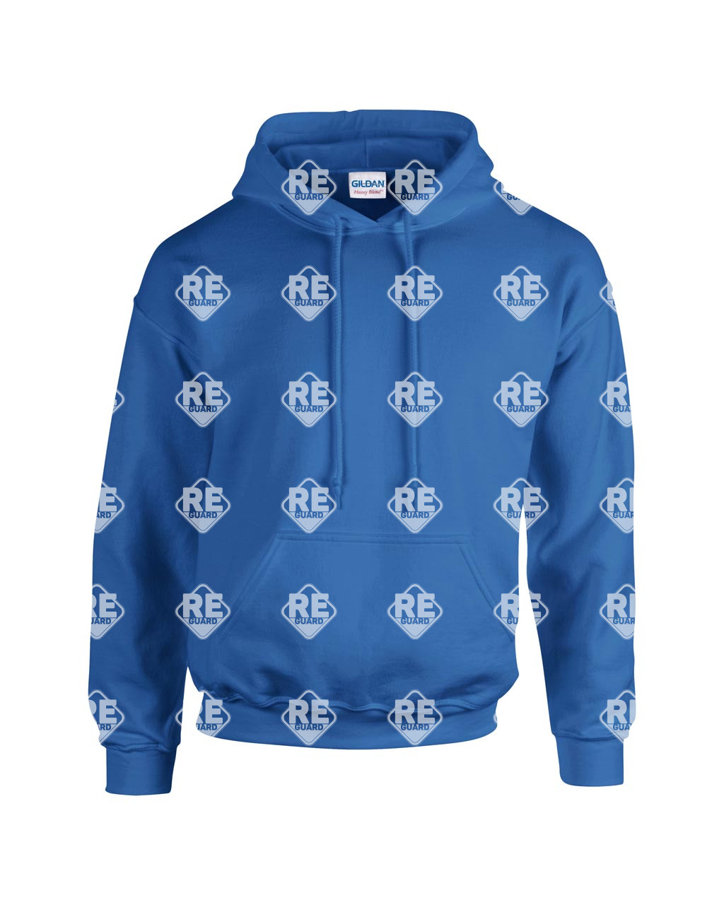 Pulóver Gildan 18500 kapucnis, kevertszálas, kenguruzsebes, antik cherry red, 2XL