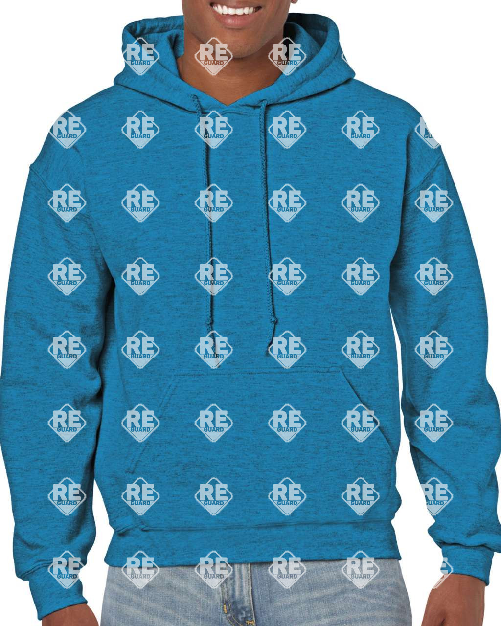 Pulóver Gildan 18500 kapucnis, kevertszálas, kenguruzsebes, antik cherry red, 2XL