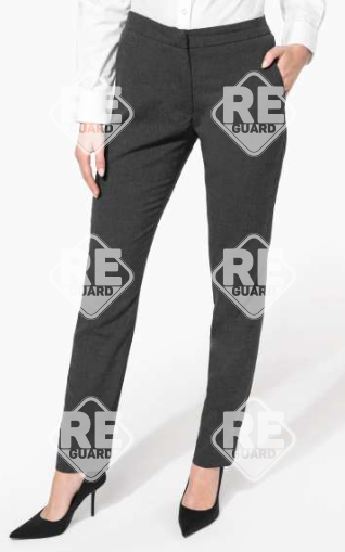 Taillierte damenhose Kariban anthrazit meliert 2XL