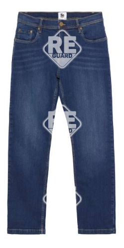 Farmernadrág Leo egyenes szabású, hosszított fekete 28