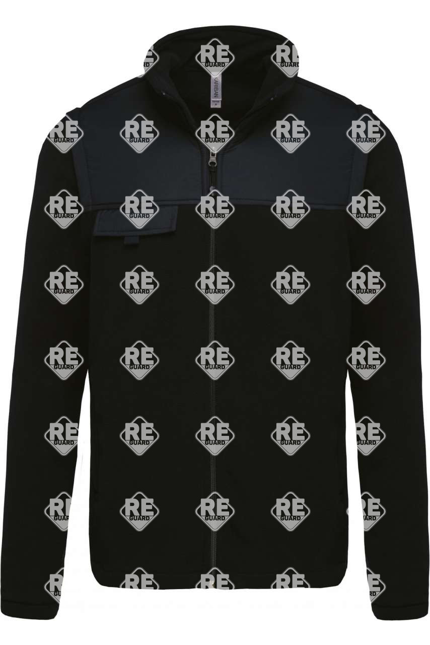 Mikropolár kabát levehető ujjal, fekete 3XL