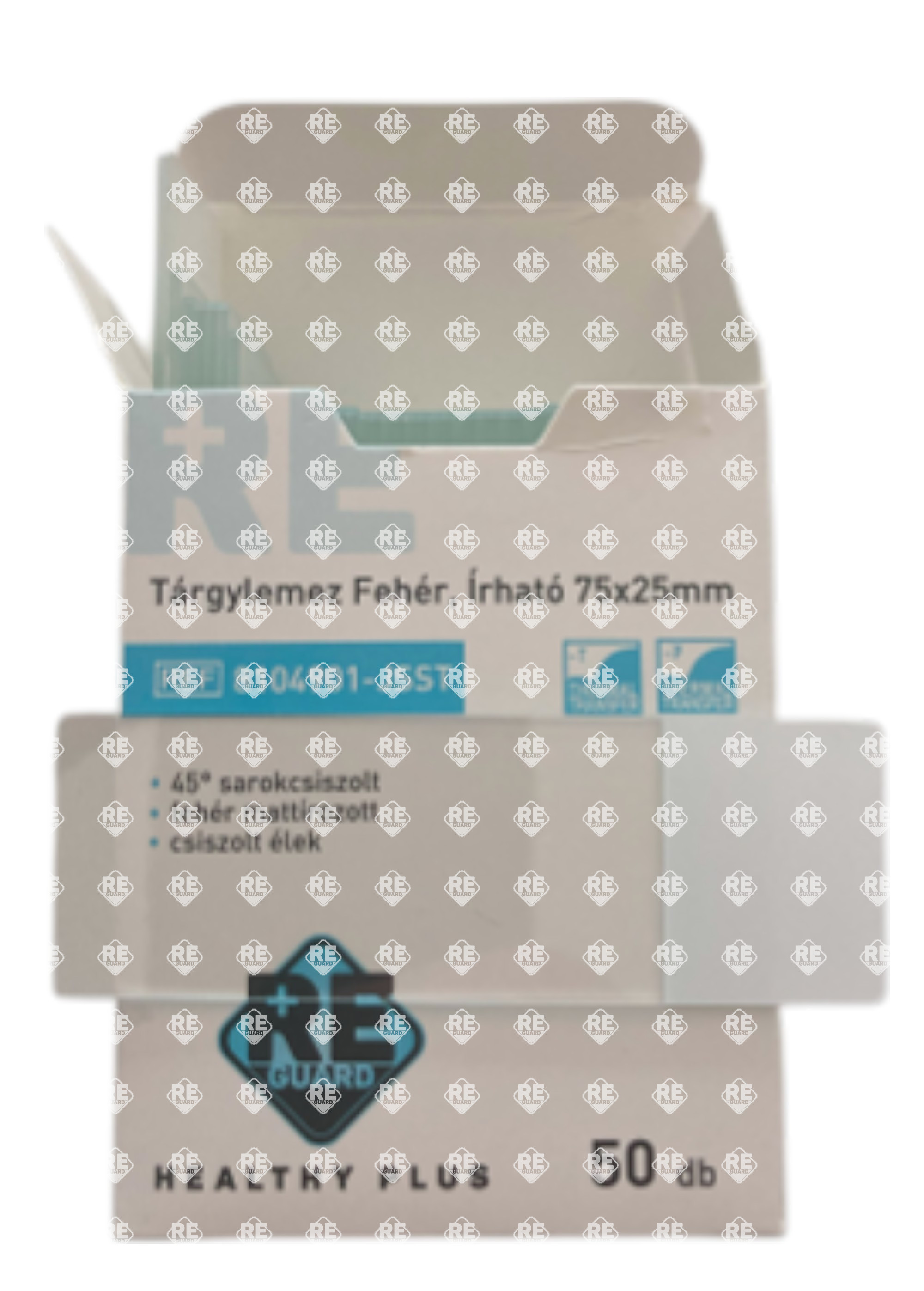 tárgylemez fehér 75x25mm    /7109/