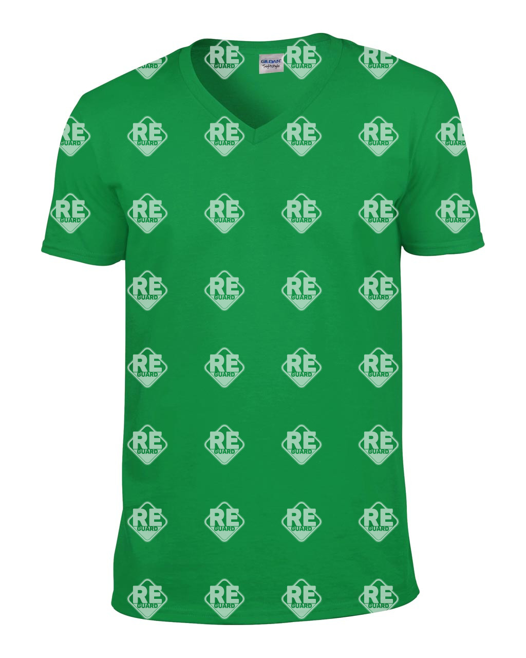 Póló Gildan 64V00 V-nyakú, pamut, fekete, 2XL