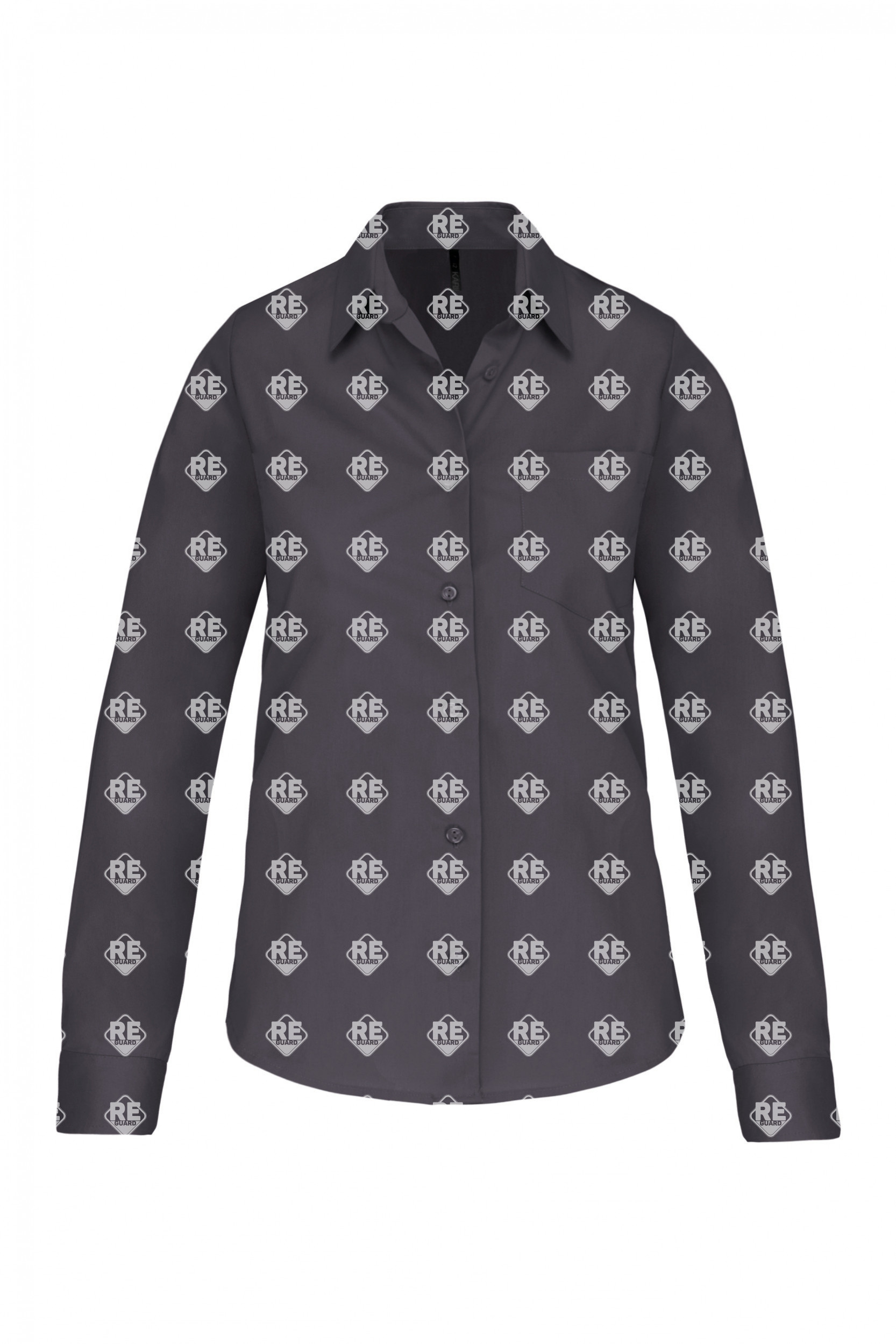 Ing Kariban 542 női, hosszú ujjú, pamut, fekete 2XL