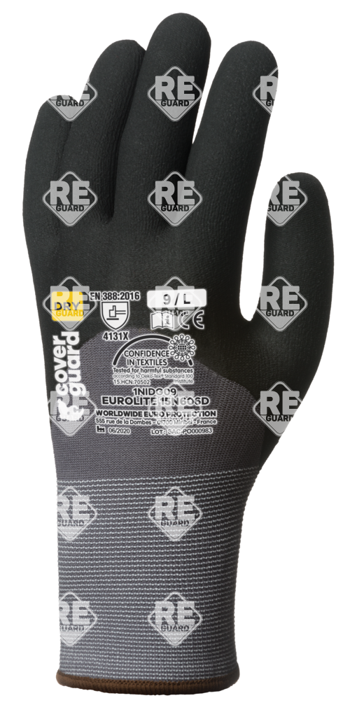 EUROLITE ökölcsontig fekete mikrohabosított nitril + petty 6