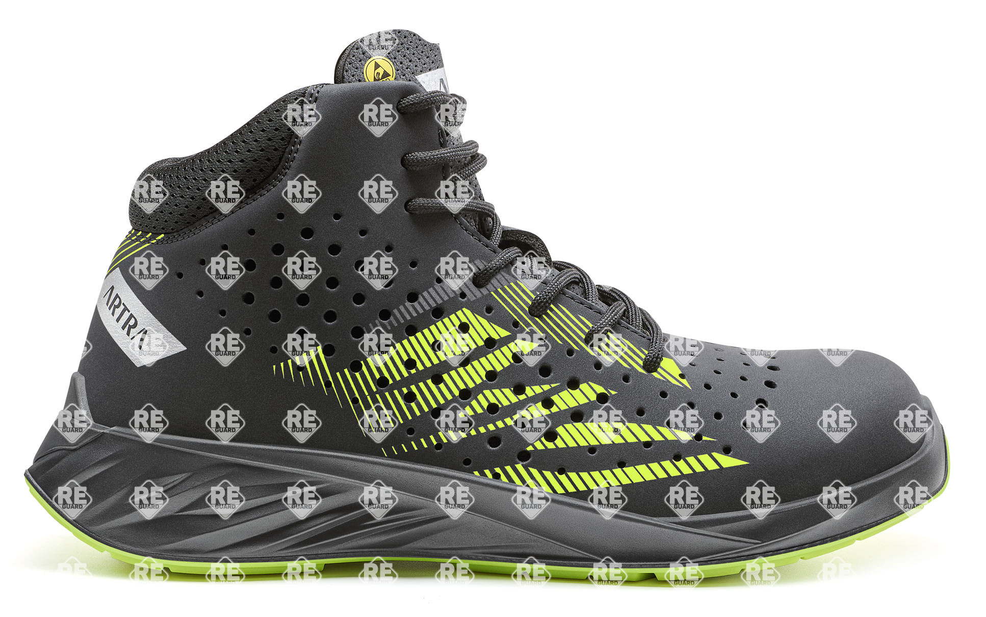 ARTRA ARDEUS 350 Air 618080 S1 PL ESD fekete/sárga bakancs 35