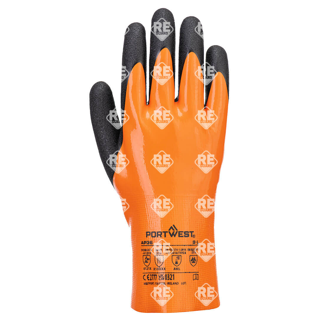 Grip 15 nitril kesztyű Narancs/Fekete L
